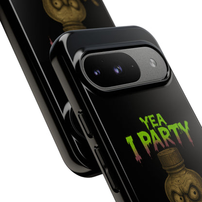 Phone Case — 'Yea I Party' Creepy Baby Bottle Graphic
