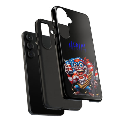 Phone Case — Patriotic 'Merica Clown with Flag, Beer & Rifle