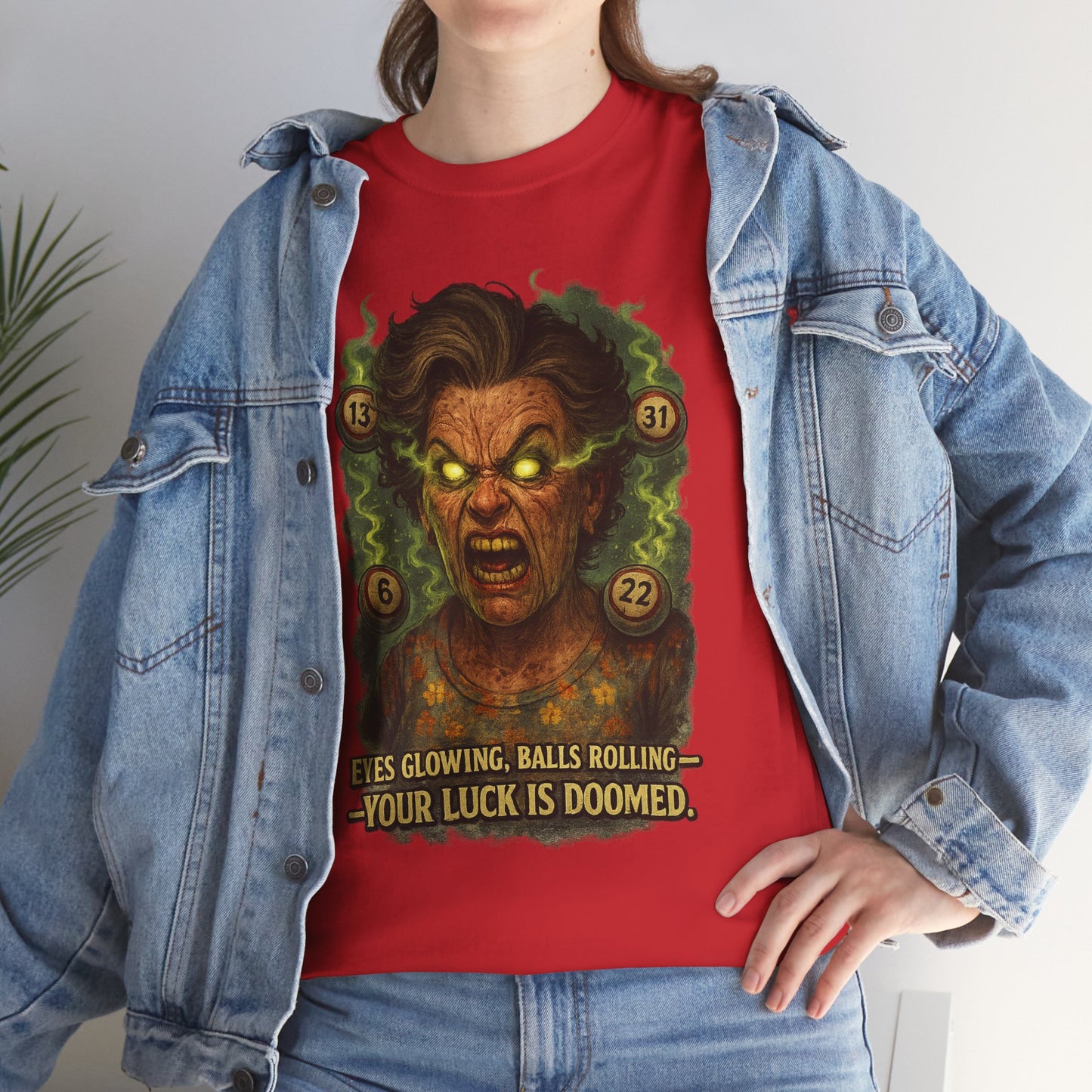 Your Luck Is Doomed T-Shirt | Horror Dice Seer, RPG Tabletop Tee