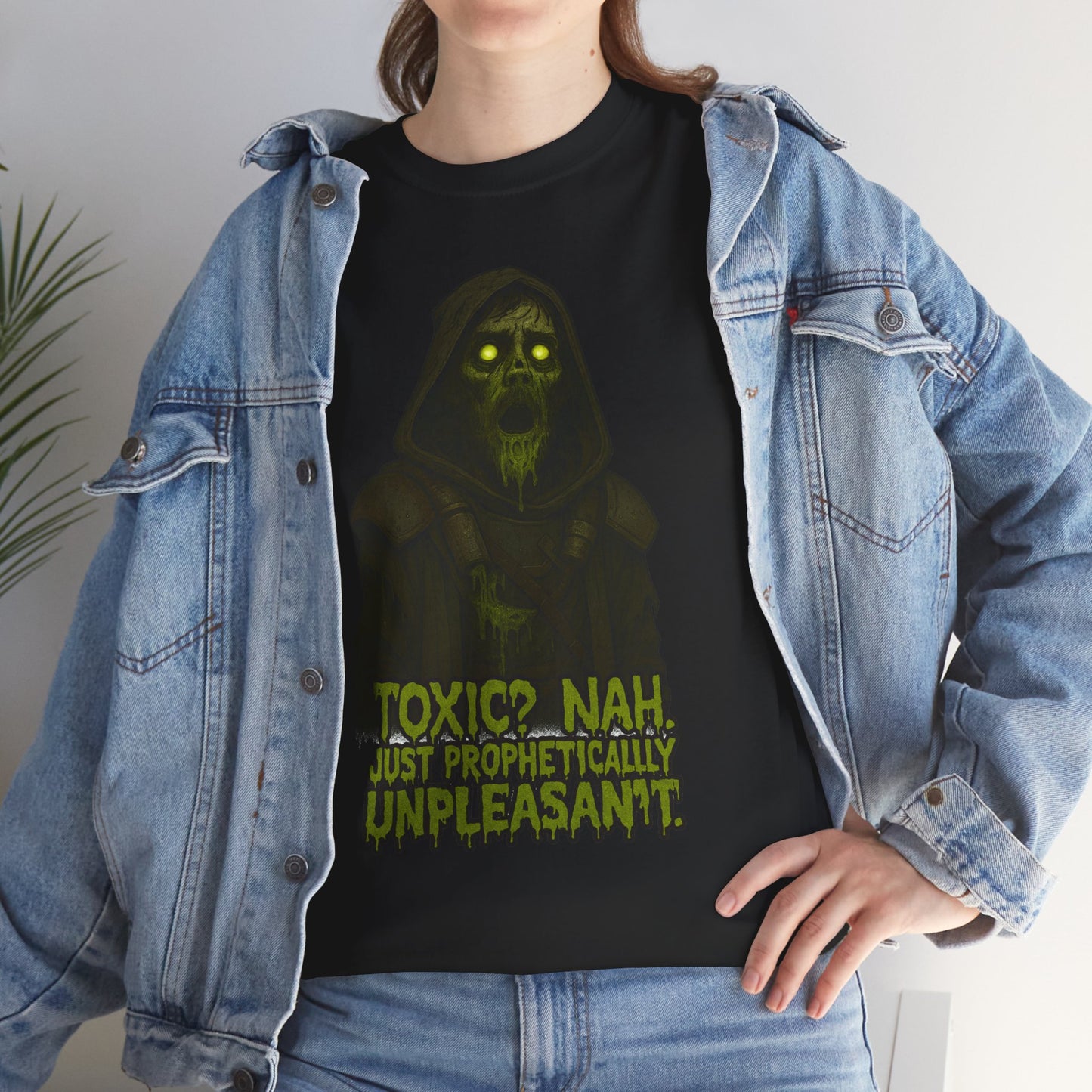 Toxic? Nah Grim Reaper Tee | Spooky Skull Hood Graphic