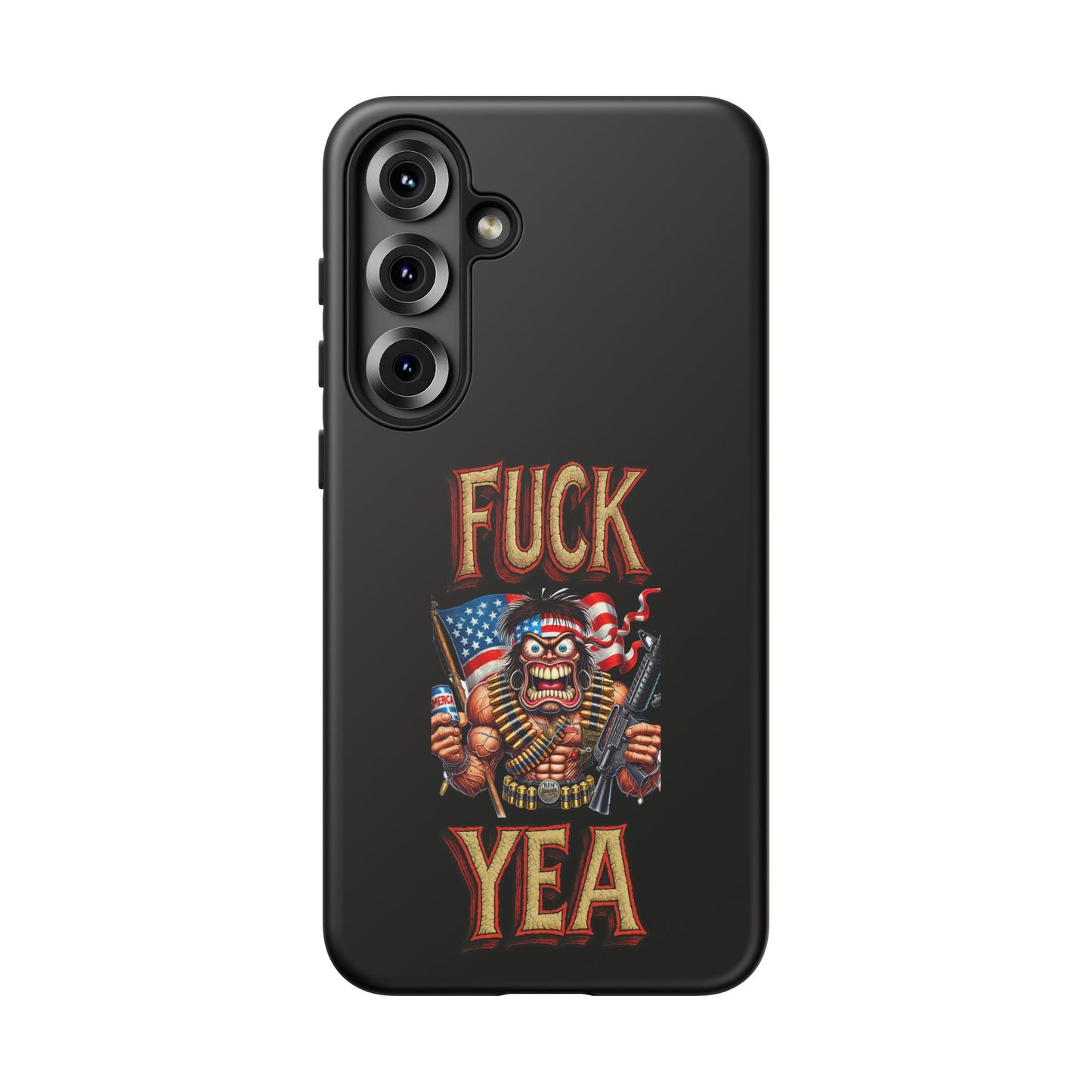 Phone Case — "FUCK YEA" Patriotic Skeleton Soldier Graphic