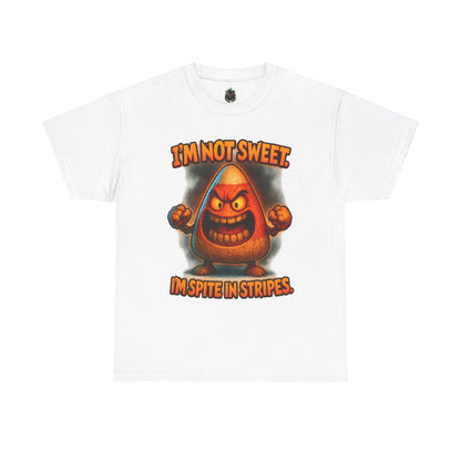Angry Candy Corn I'm Not Sweet I'm Spite in Stripes T-Shirt