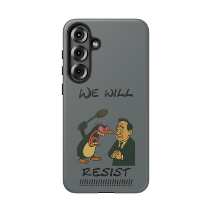 Phone Case - "We Will Resist" Cartoon Protest Design