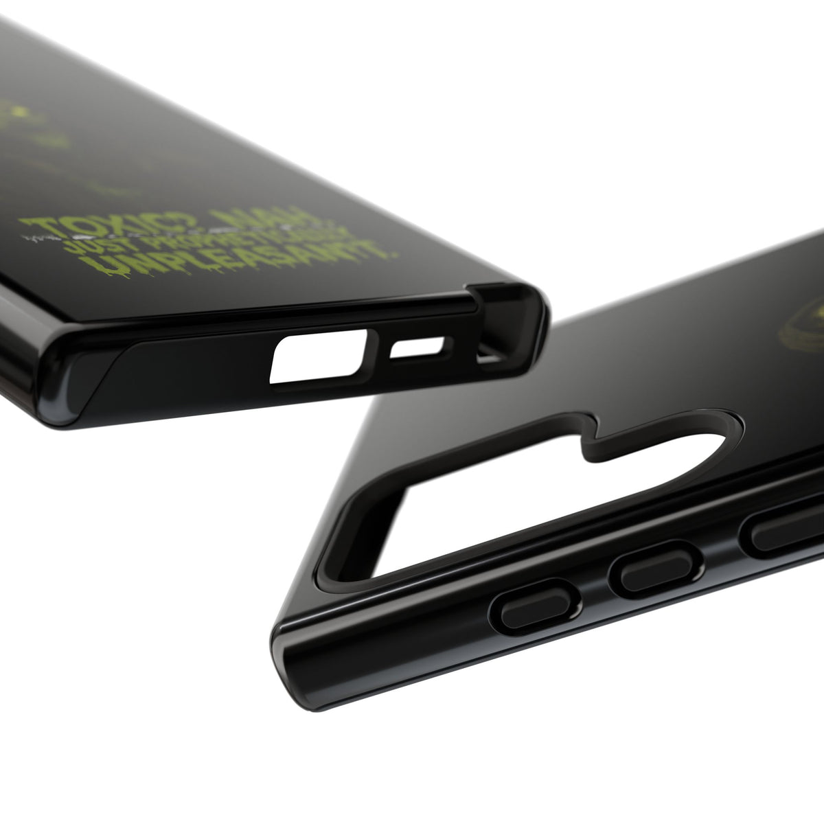 Phone Case — 'Toxic? Nah, Just Prophetically Unpleasant' Neon Grim Reaper Protective Cover