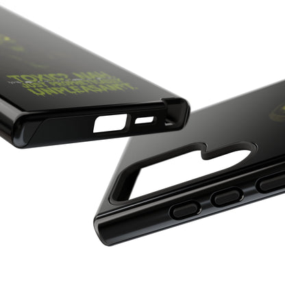 Phone Case — 'Toxic? Nah, Just Prophetically Unpleasant' Neon Grim Reaper Protective Cover
