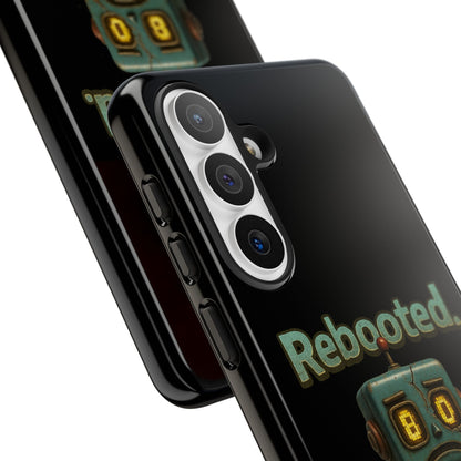 Phone Case — 'Rebooted. Still Awkward.' Retro Robot Protective Cover