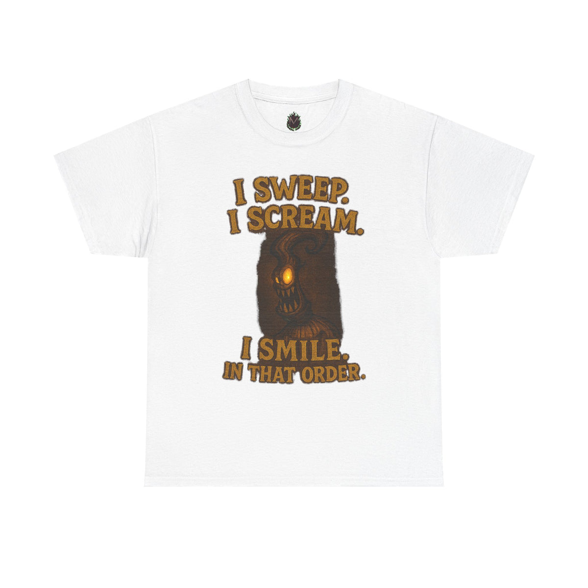 Creepy Pumpkin Lantern I Sweep I Scream I Smile T-Shirt