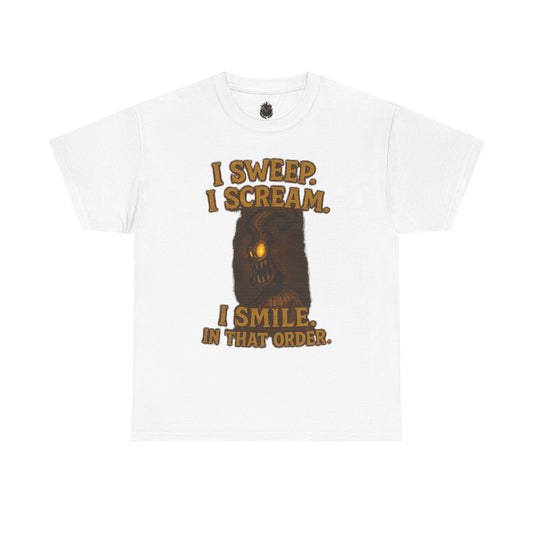 Creepy Pumpkin Lantern I Sweep I Scream I Smile T-Shirt