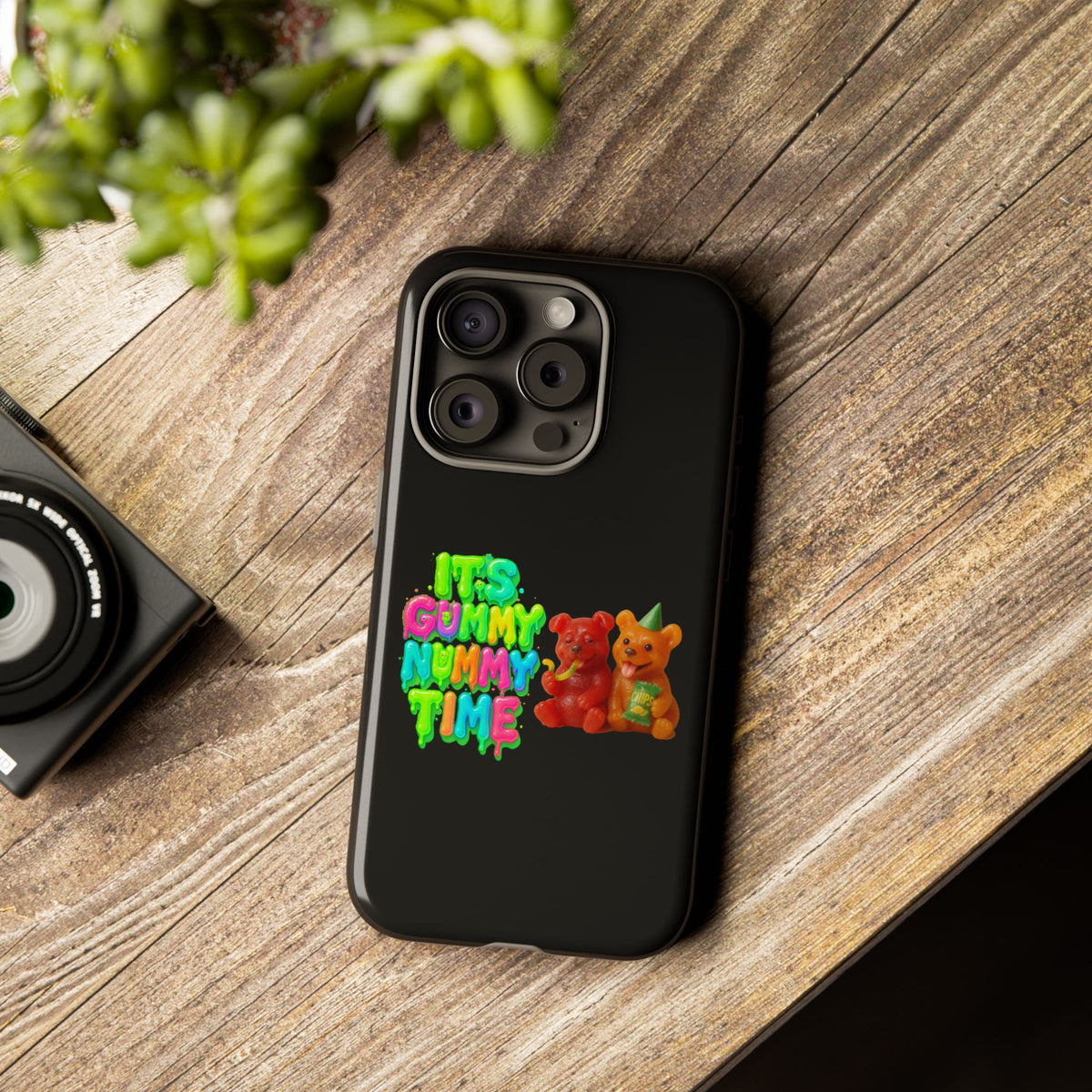 Phone Case — "It's Gummy Nummy Time" Colorful Gummy Bear Protective Case