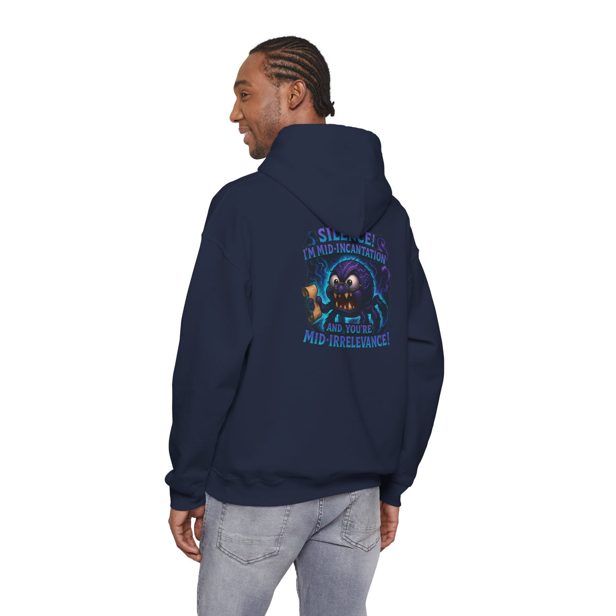 Skull Mage Hoodie — “Silence I’m Mid-Incantation and Mid-Irrelevance!” Graphic Pullover