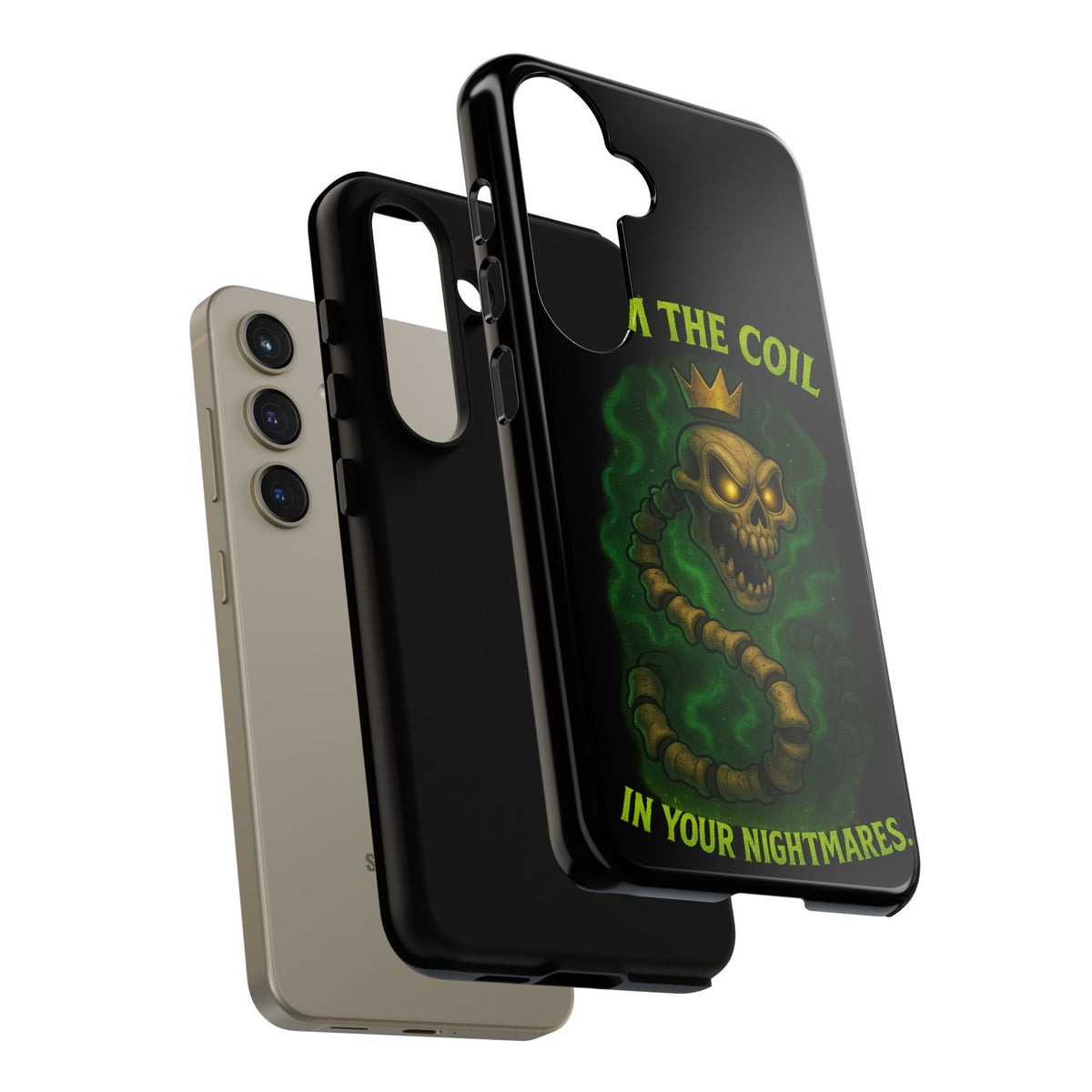 Tough Cases — “I Am The Coil In Your Nightmares” Skull Snake Shockproof Phone Case
