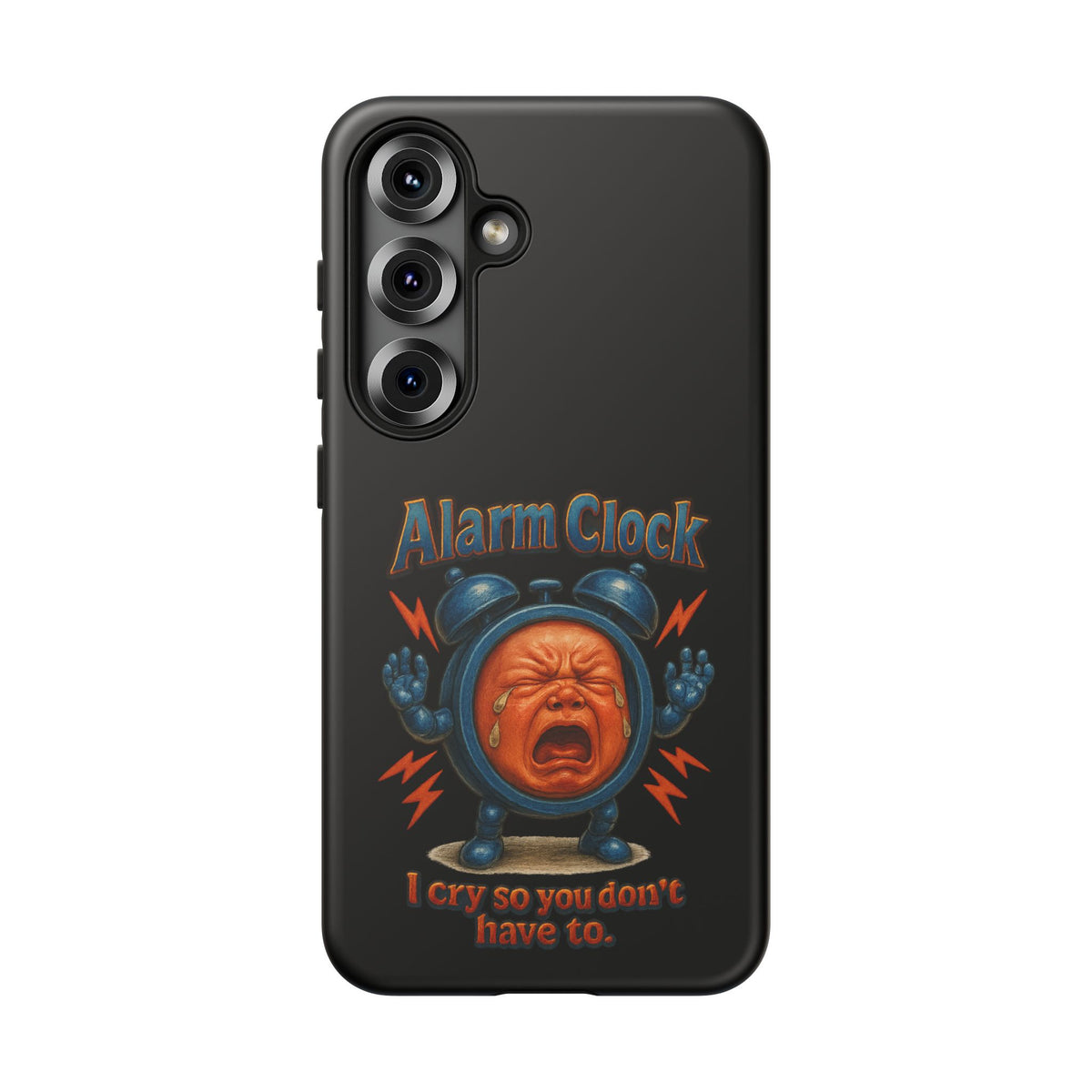 Phone Case — "Alarm Clock: I Cry So You Don't Have To" Funny Retro Baby Alarm Design