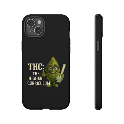 THC The Higher Curriculum Phone Case – Funny Cannabis Nug Cartoon iPhone Case