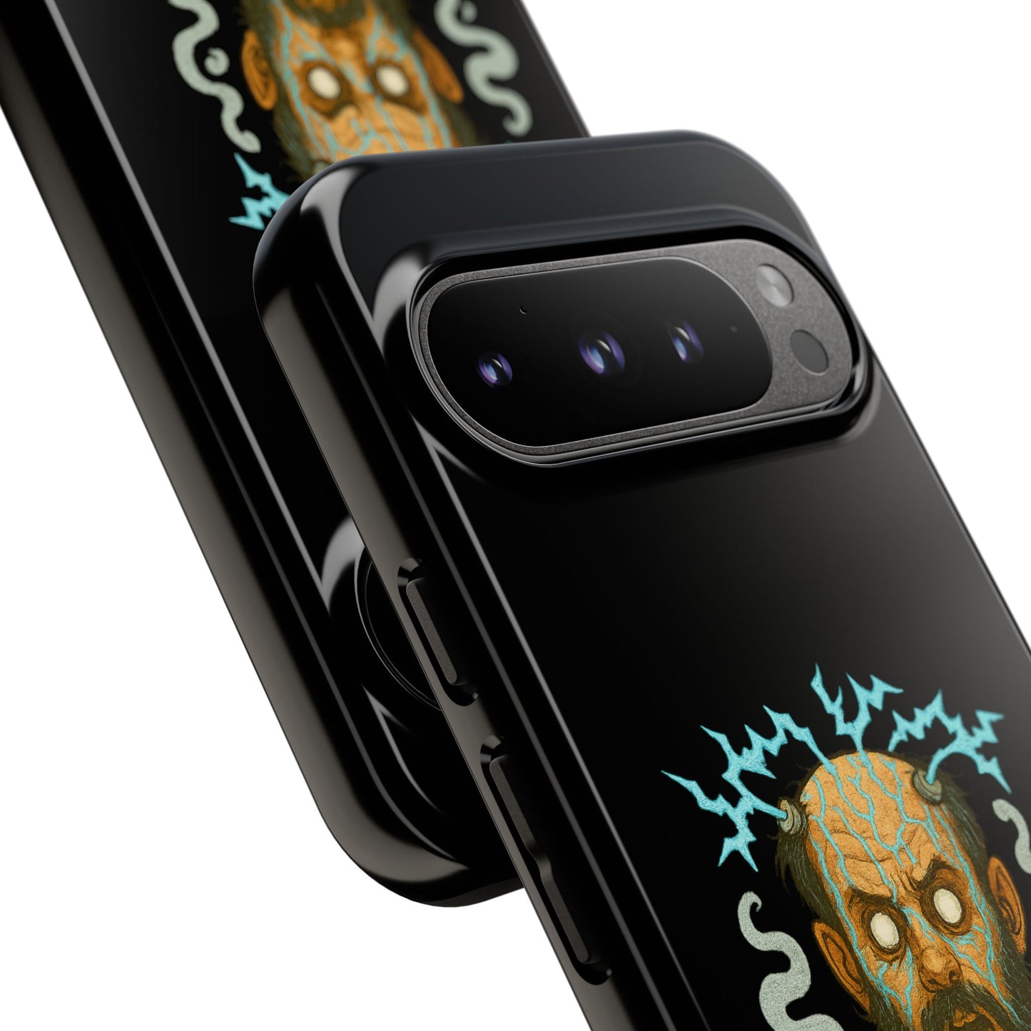 Phone Case — “I’m Not Charged Up… I’m Barely Contained” Electric Horror Design