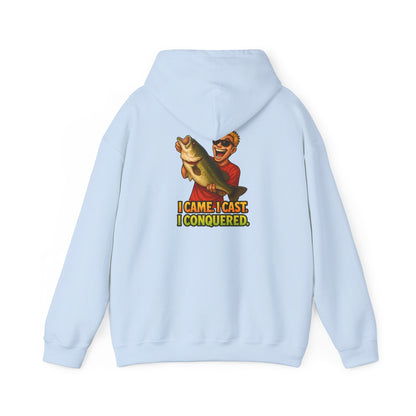 Fishing Hoodie – I Came, I Cast, I Conquered Graphic Pullover