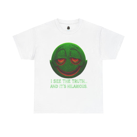I See the Truth... and It’s Hilarious – Trippy Neon Smiley T-Shirt