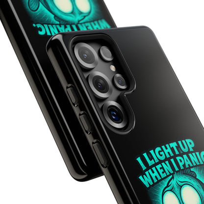 Phone Case — "I Light Up When I Panic" Glow Fish Anxiety Phone Case