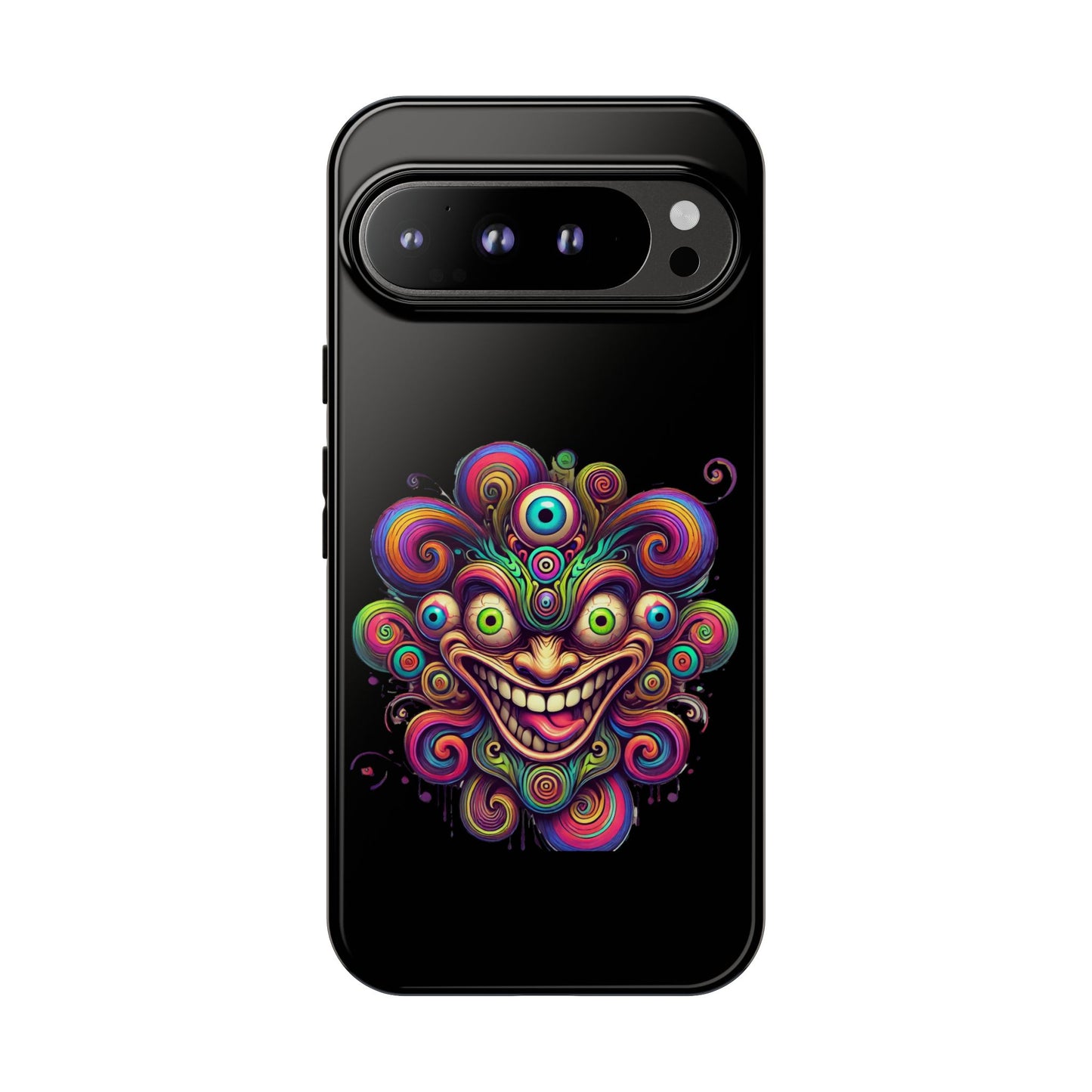 Psychedelic Jester Phone Case — Colorful Creepy Clown Tough Case