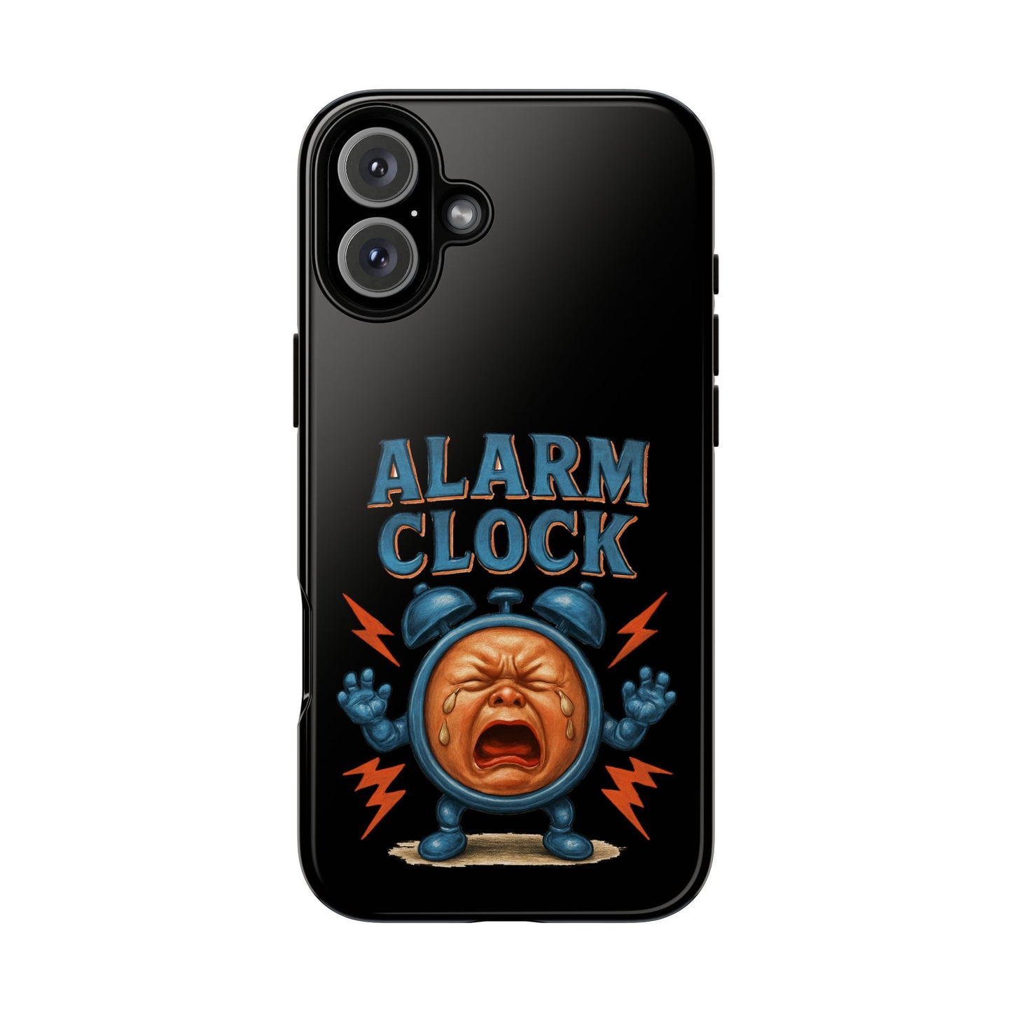Phone Case — "Alarm Clock" Retro Screaming Clock Protective Cover