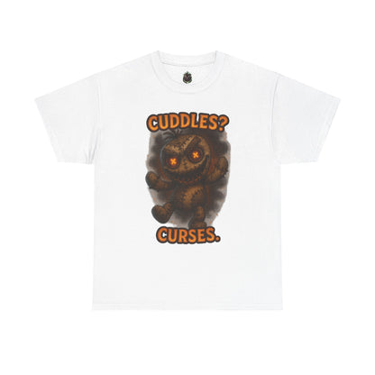 Cuddles? Curses. bear graphic tee | T-Shirt