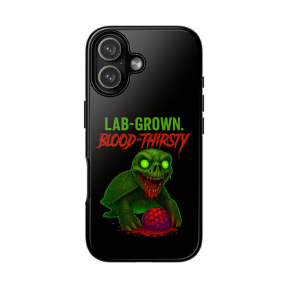 Phone Case — “Lab-Grown. Blood-Thirsty!” Green Monster Horror Design