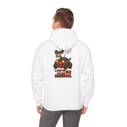 Hoodie — "Nah. I Run on Bad Decisions" Vintage Cartoon Car Graphic