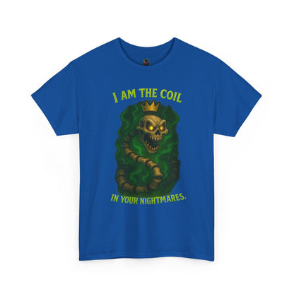 Skull Snake Crown Tee | I Am The Coil Nightmare Illustration