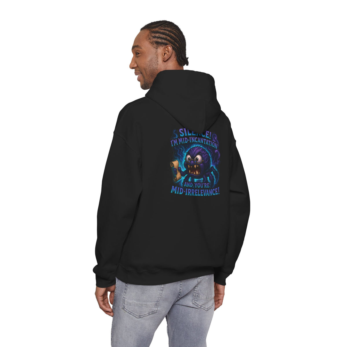 Skull Mage Hoodie — “Silence I’m Mid-Incantation and Mid-Irrelevance!” Graphic Pullover