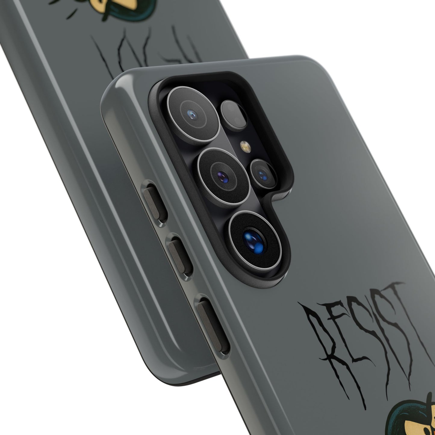 Resist Angry Penguin Phone Case — Protective iPhone Case with Bold Cartoon Design