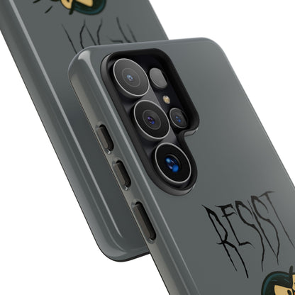 Resist Angry Penguin Phone Case — Protective iPhone Case with Bold Cartoon Design