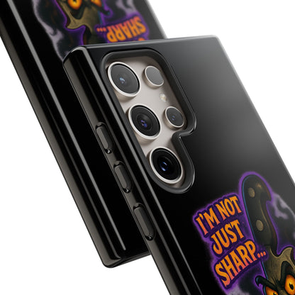 Knife Graphic Phone Case — "I'm Not Just Sharp... I'm Psycho-Sharp" Horror Phone Cover