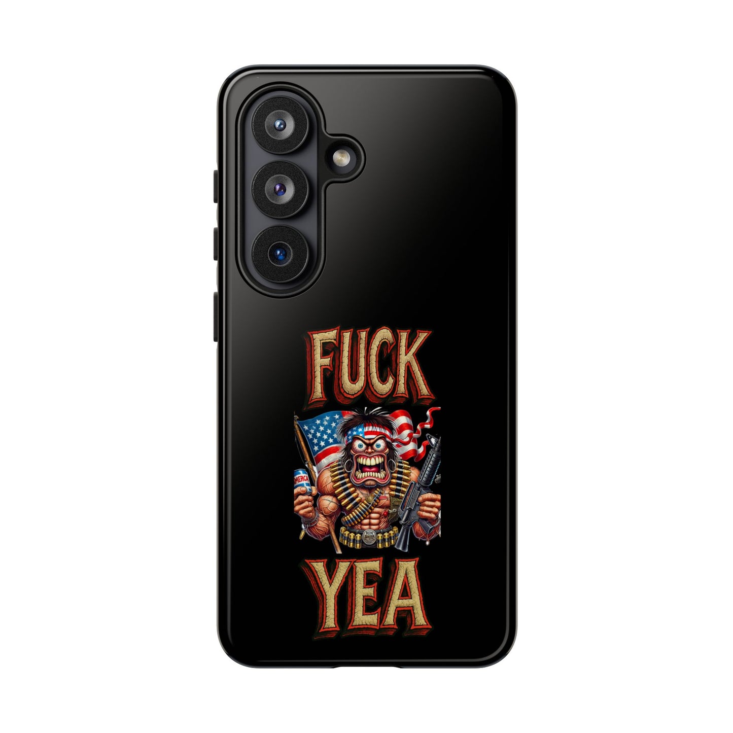 Phone Case — "FUCK YEA" Patriotic Skeleton Soldier Graphic