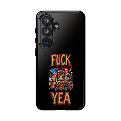 Phone Case — "FUCK YEA" Patriotic Skeleton Soldier Graphic