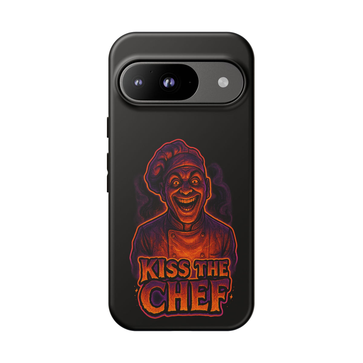 Phone Case — "Kiss the Chef" Neon Horror Chef Design