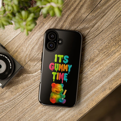 Phone Case — "It's Gummy Time" Rainbow Gummy Bear Protective Cover