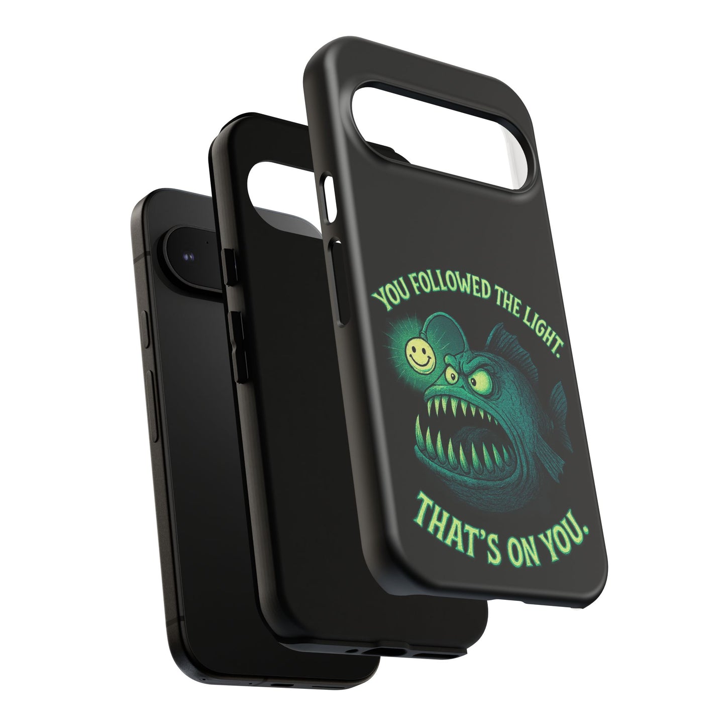 Anglerfish Phone Case – “You Followed The Light, That’s On You” Glow Horror Protective Case