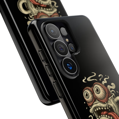 Tough Cases: Retro Hot Coffee Monster Phone Case — Funny 'If Your Mug...' Quote