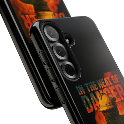 Firefighter Phone Case — "In the Heat of Danger We Hold the Line" Tough Protective Case