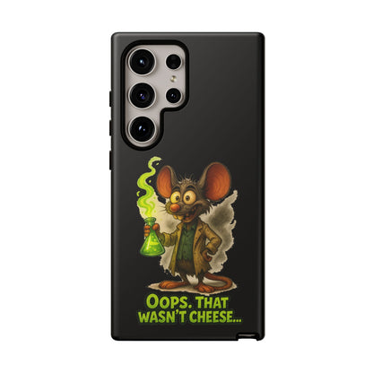 Phone Case — Funny Cartoon Rat "Oops That Wasn't Cheese" Protective Cover