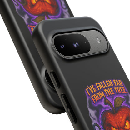 Phone Case — 'I've Fallen Far From the Tree, Straight Into Madness' Pumpkin Horror Design
