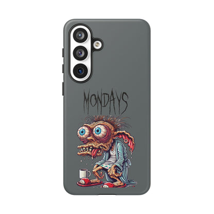 Mondays Zombie Character Phone Case – Funny Groggy Coffee Phone Cover