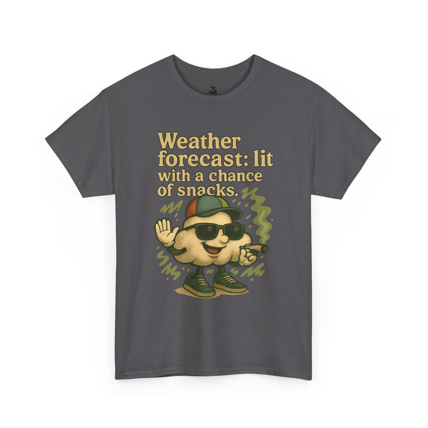 Weather Forecast: Lit With a Chance of Snacks – Chill Cloud T-Shirt