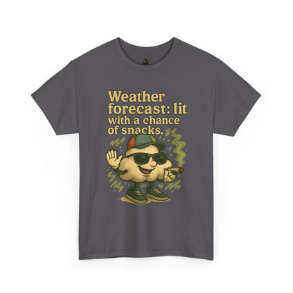 Weather Forecast: Lit With a Chance of Snacks – Chill Cloud T-Shirt