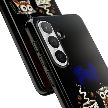 Coffee & Tea Fight Phone Case — Funny Kawaii Beverage Cartoon Tough Cases