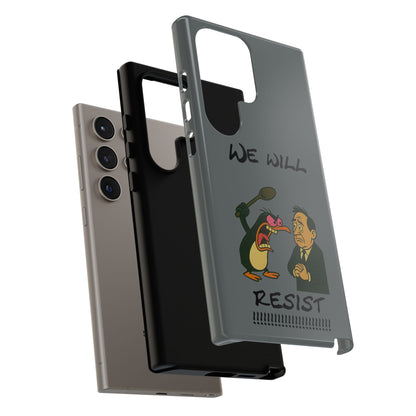 Phone Case - "We Will Resist" Cartoon Protest Design