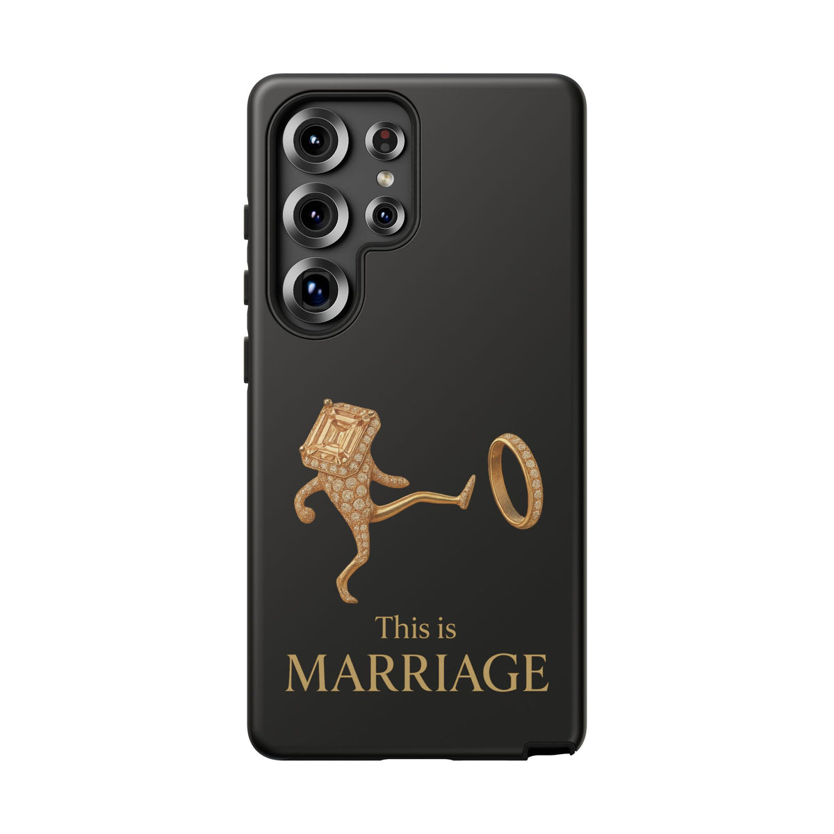Phone Case - ‘This is Marriage’ Gold Ring Cartoon Design