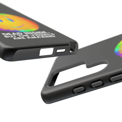 Phone Case — 'Dead Inside, But the Visuals Are Amazing' Rainbow Smiley