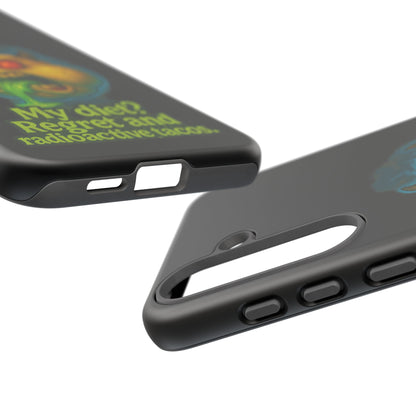My Diet? Regret & Radioactive Tacos Phone Case — Funny Retro Monster Protective Cover