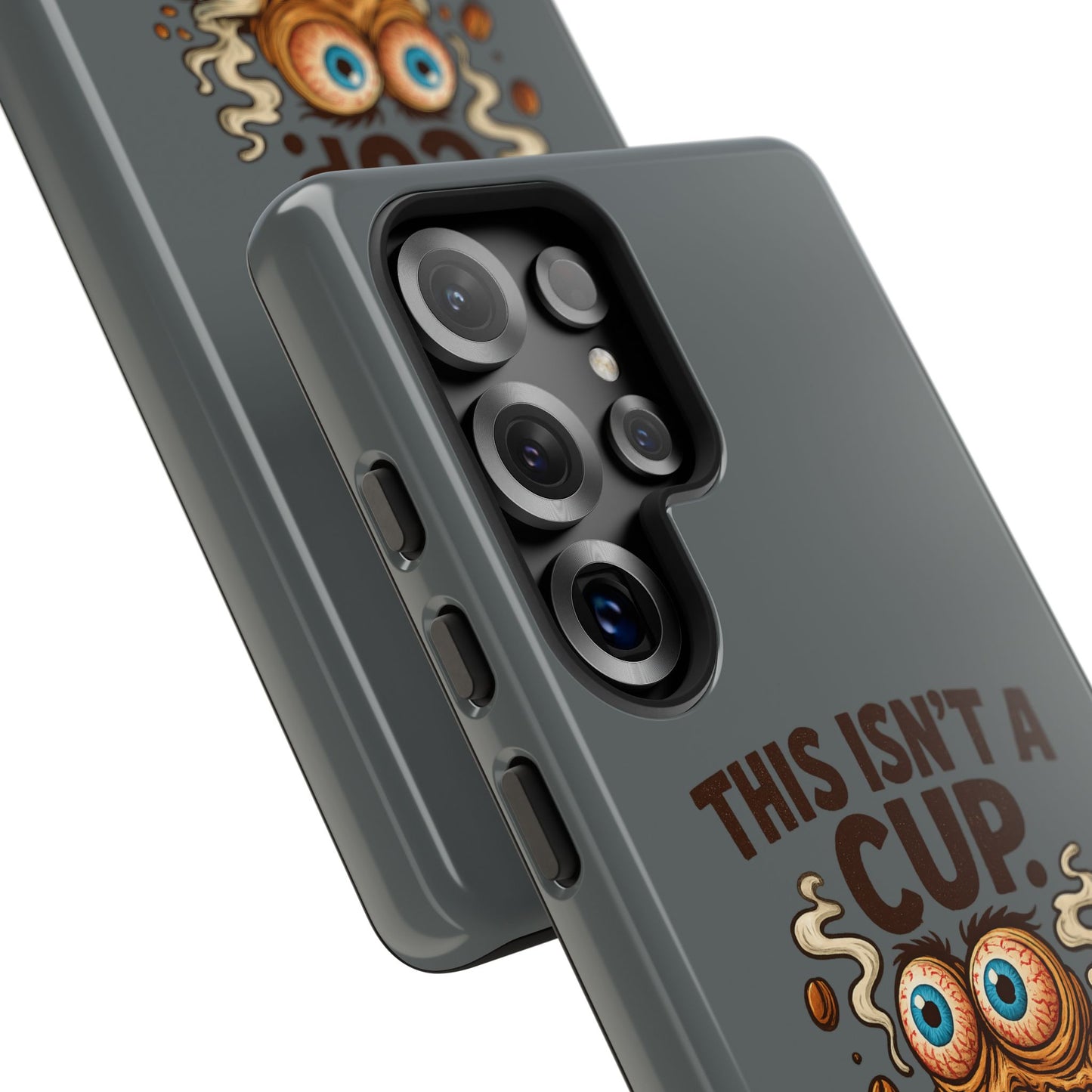 Phone Case — "This Isn't a Cup, It's a Cry for Help" Funny Coffee Monster Design