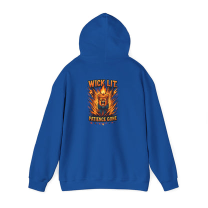 Patience Gone Hoodie — Fiery Roaring Bear Graphic Sweatshirt